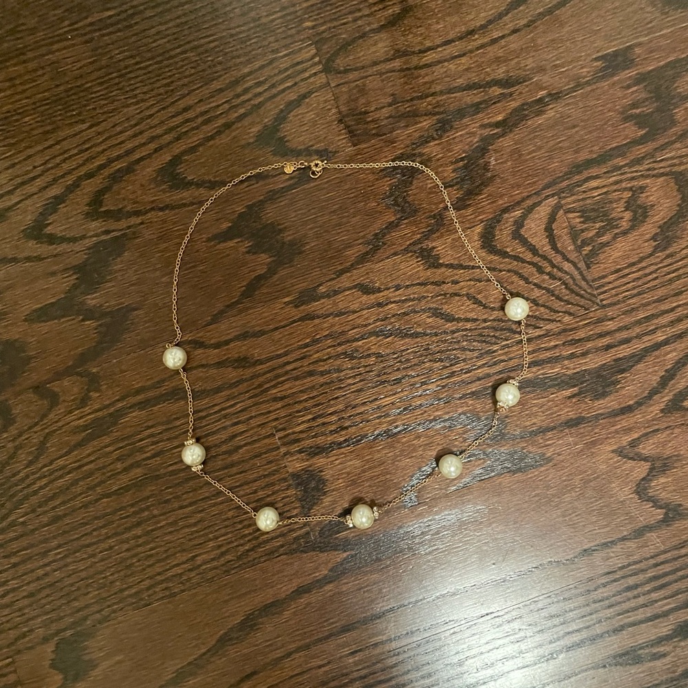 Jcrew gold pearl necklace